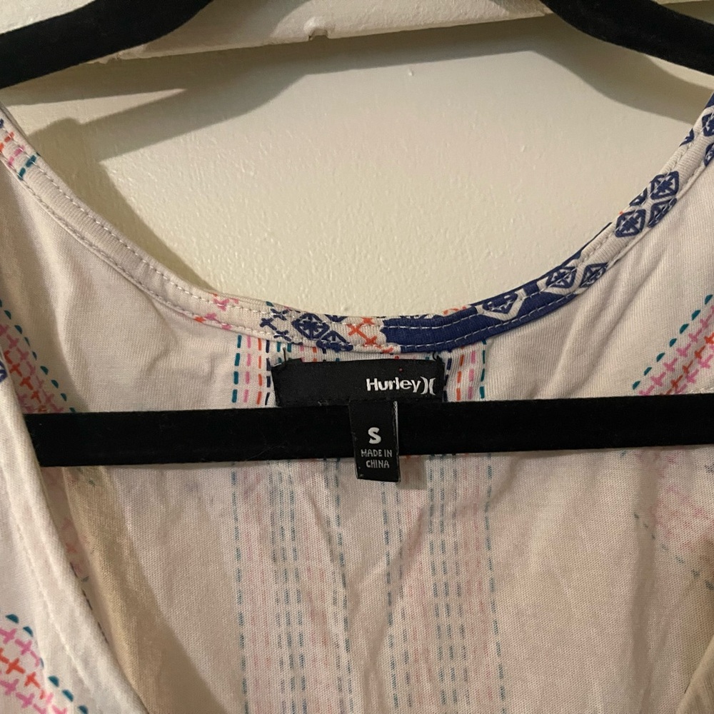 Hurley Geometric Blue and White Mini Dress - Picture 2 of 2